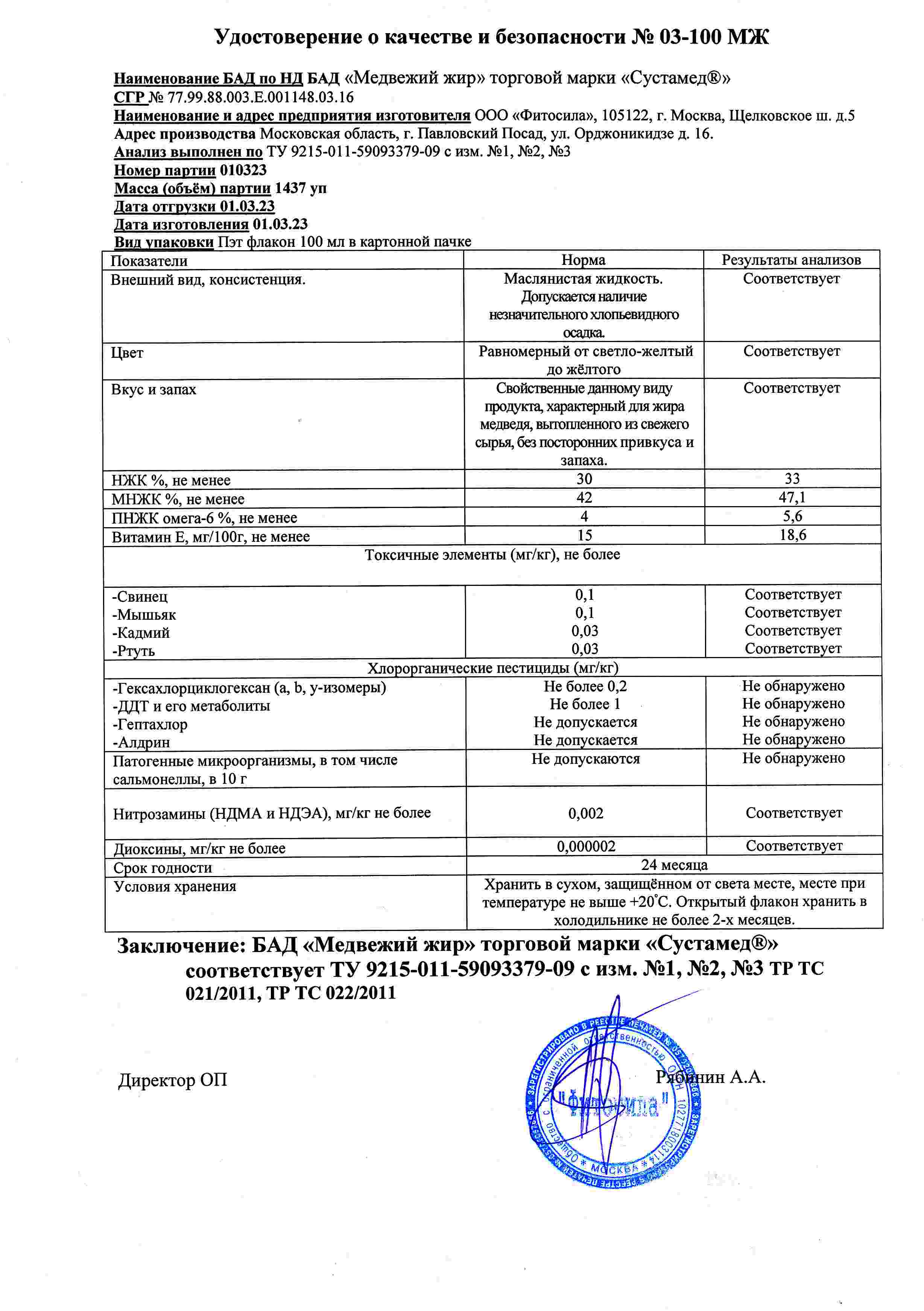 Паспорт №010323